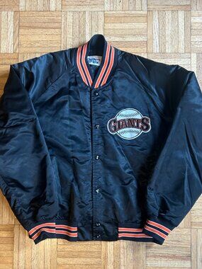 San Francisco Giants Women's Vintage 90s Satin Jacket by Chalk Line - XL